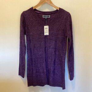 Karen Scott V-Neck Sweater, Purple, XS, NWT